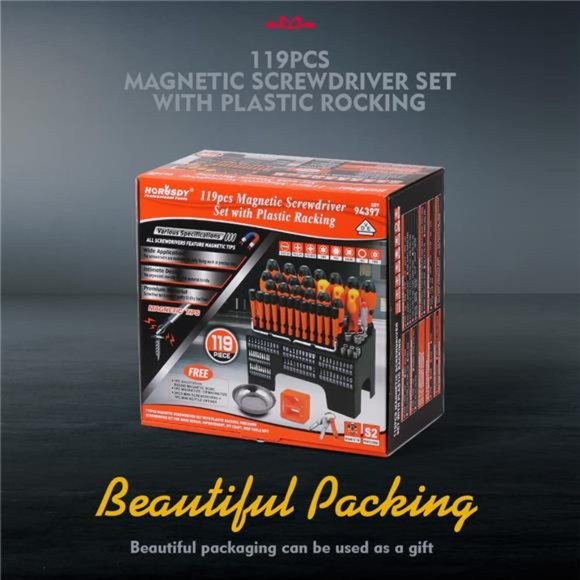 119-Piece Magnetic Screwdriver Set with Plastic Racking, Precision Screwdriver - Picture 3 of 6